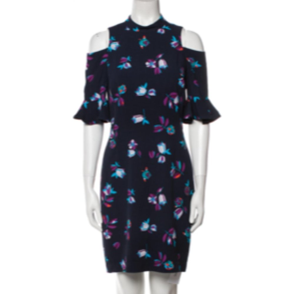 Rebecca Taylor Bellflower cold shoulder dress sz 2